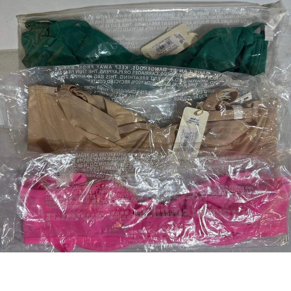 Brand New Aerie Women's Size 32B Lot of 3 Full Coverage Bras Multicolor